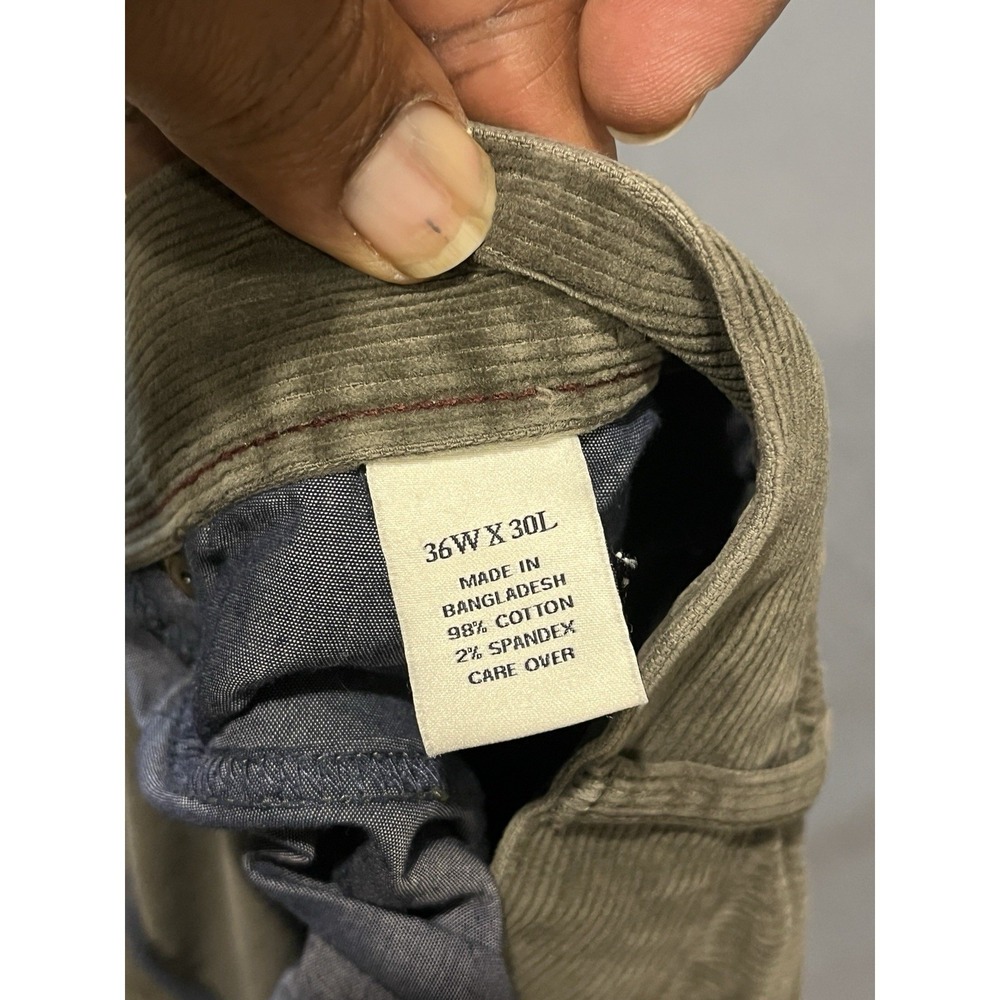 Jos. A. Bank Corduroy Pants Mens *36 x 30 Green Tailored Fit Chino Slacks - Picture 4 of 10